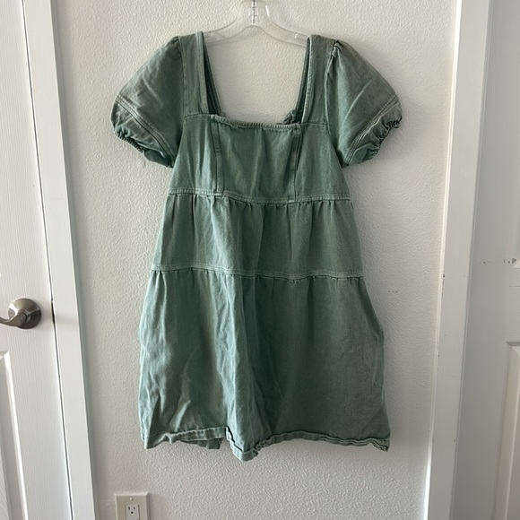 Louna Green Denim Mini Dress - Picture 7 of 13